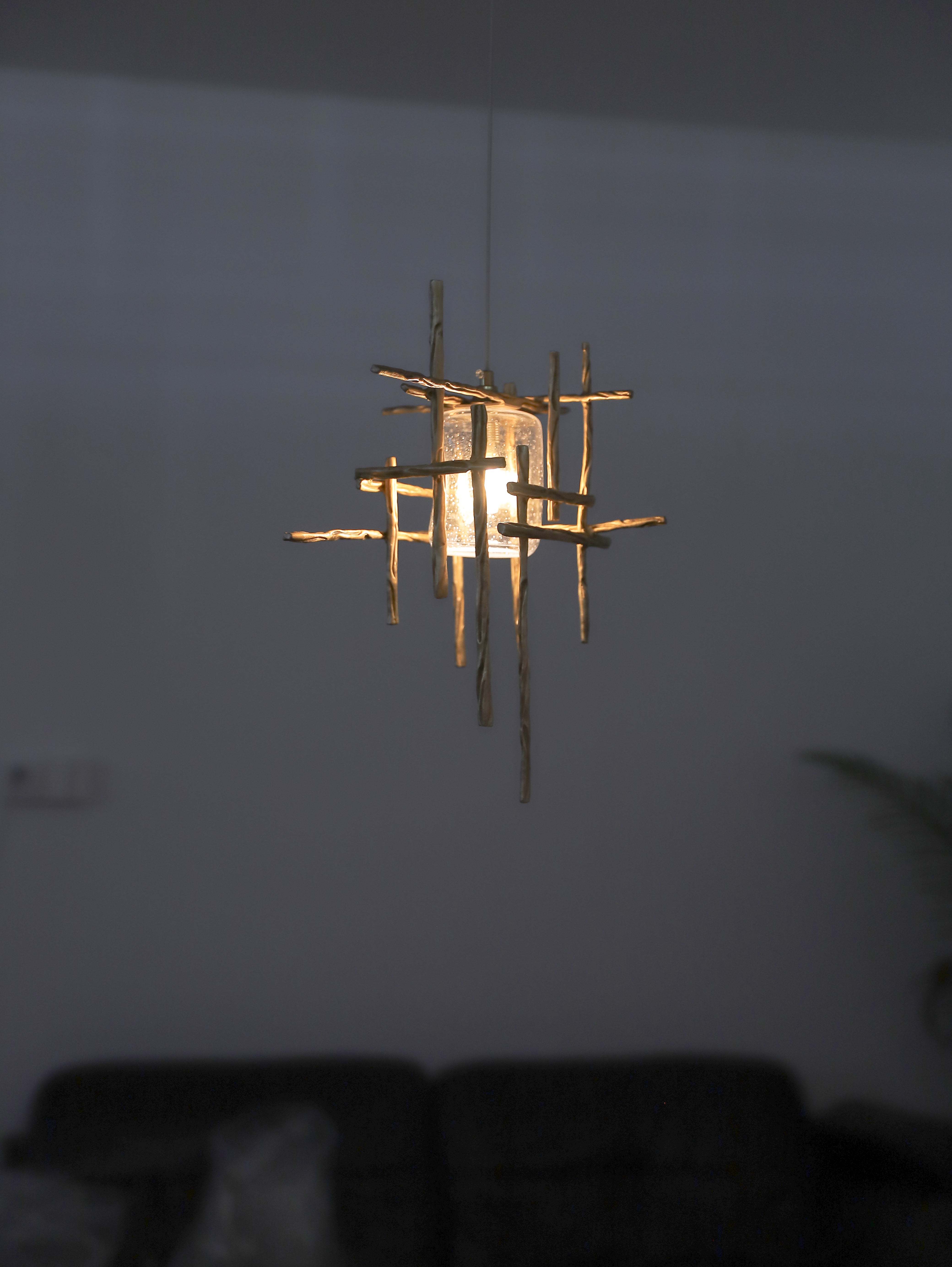 Lampada a Sospensione Vetro Rhyett