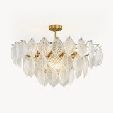 Lampadario Leaf Glass