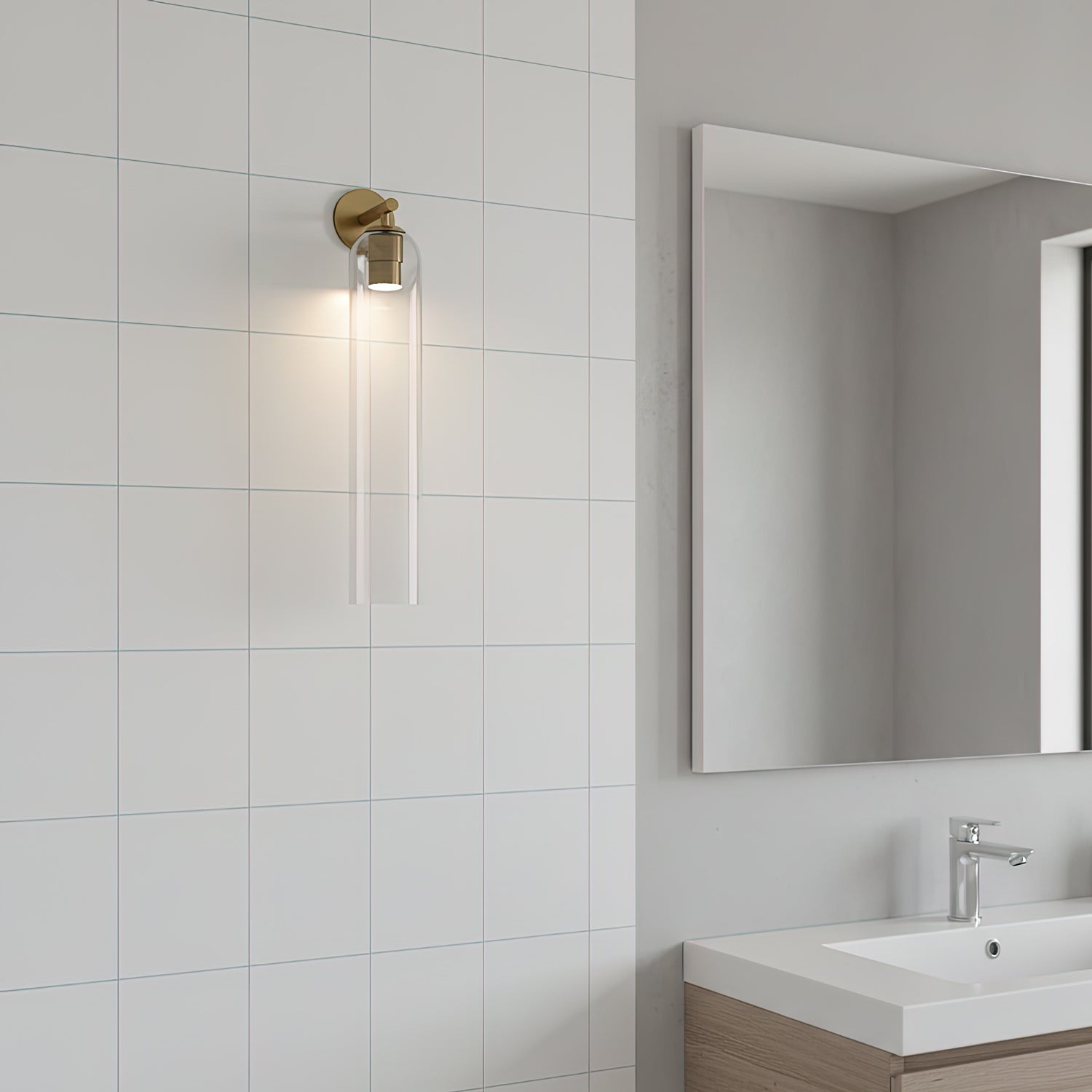 Long Tube Glass Sconce