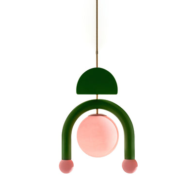 D: Green + Pink ∅ 21.3″ x H 27.8″