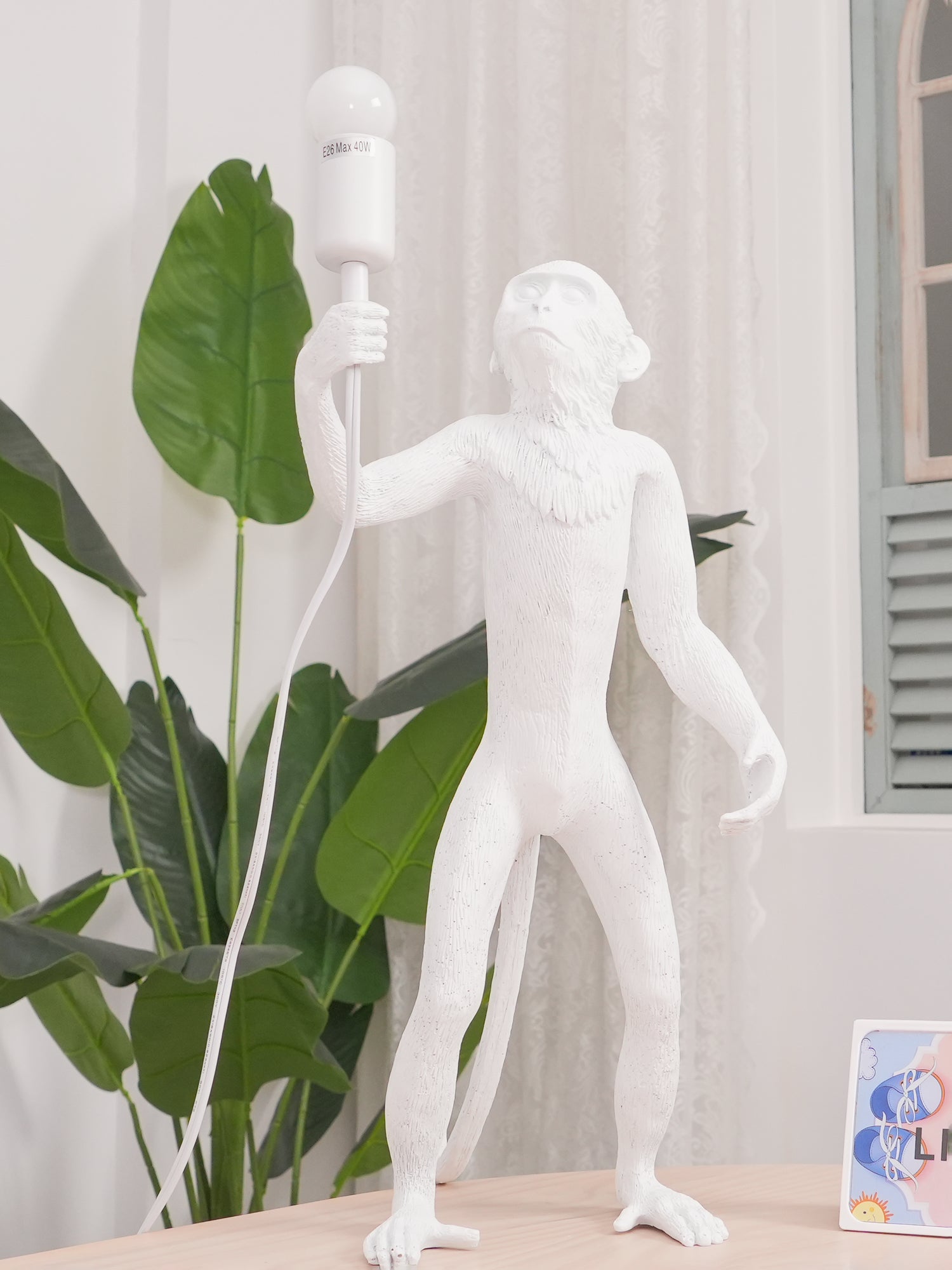 Monkey Resin Table Lamp