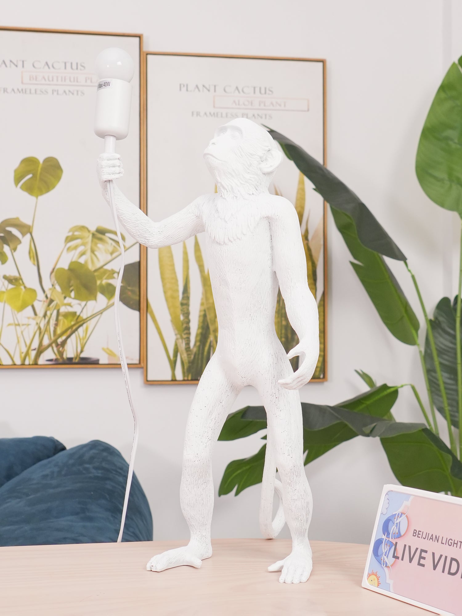 Monkey Resin Table Lamp