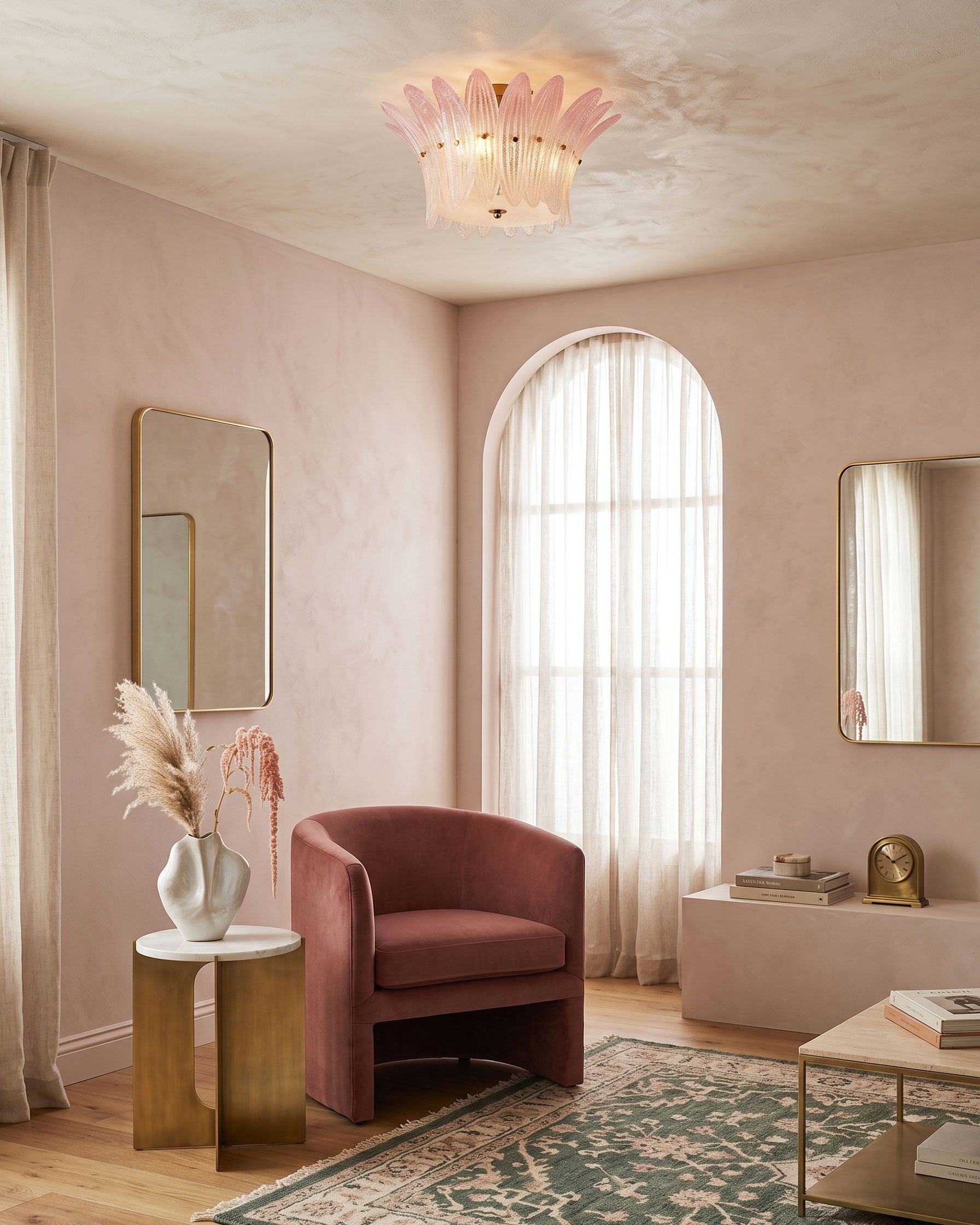 Paloma Pink Petal Flush Mount