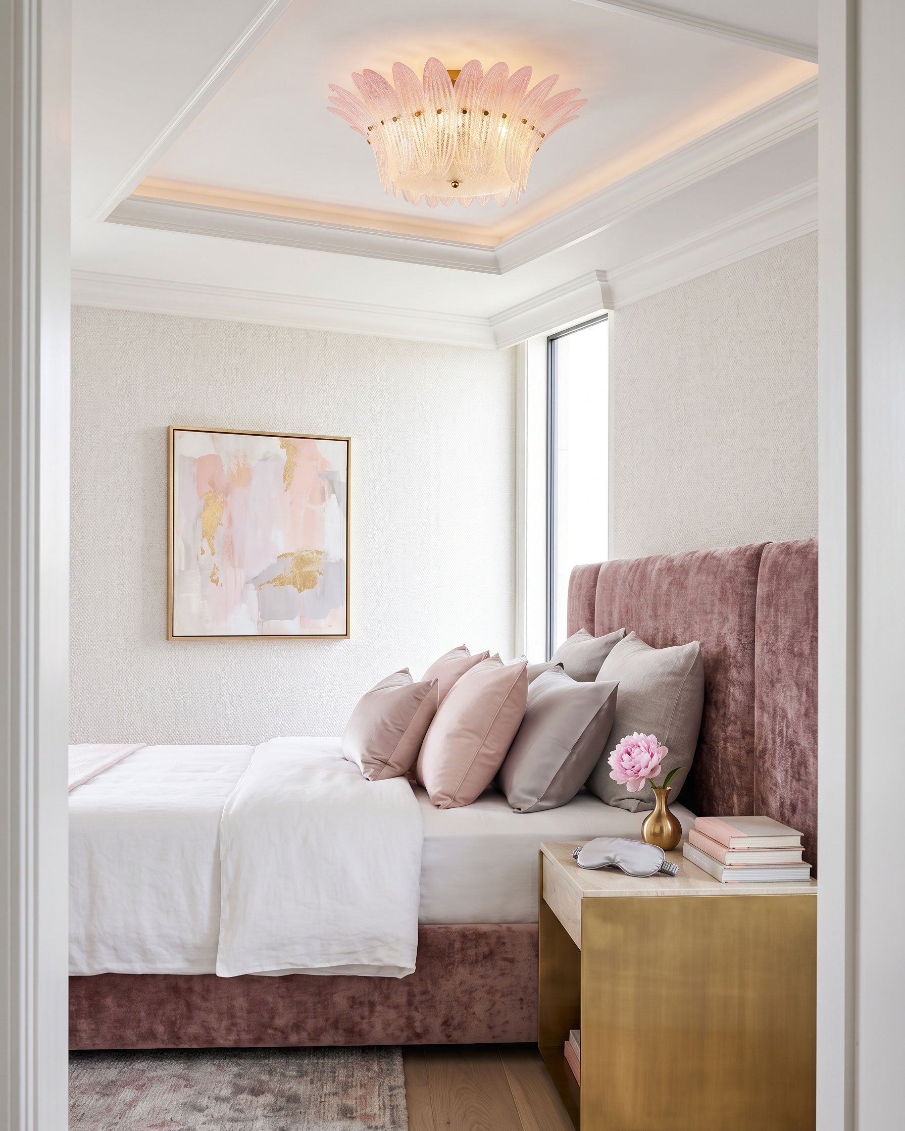 Paloma Pink Petal Flush Mount