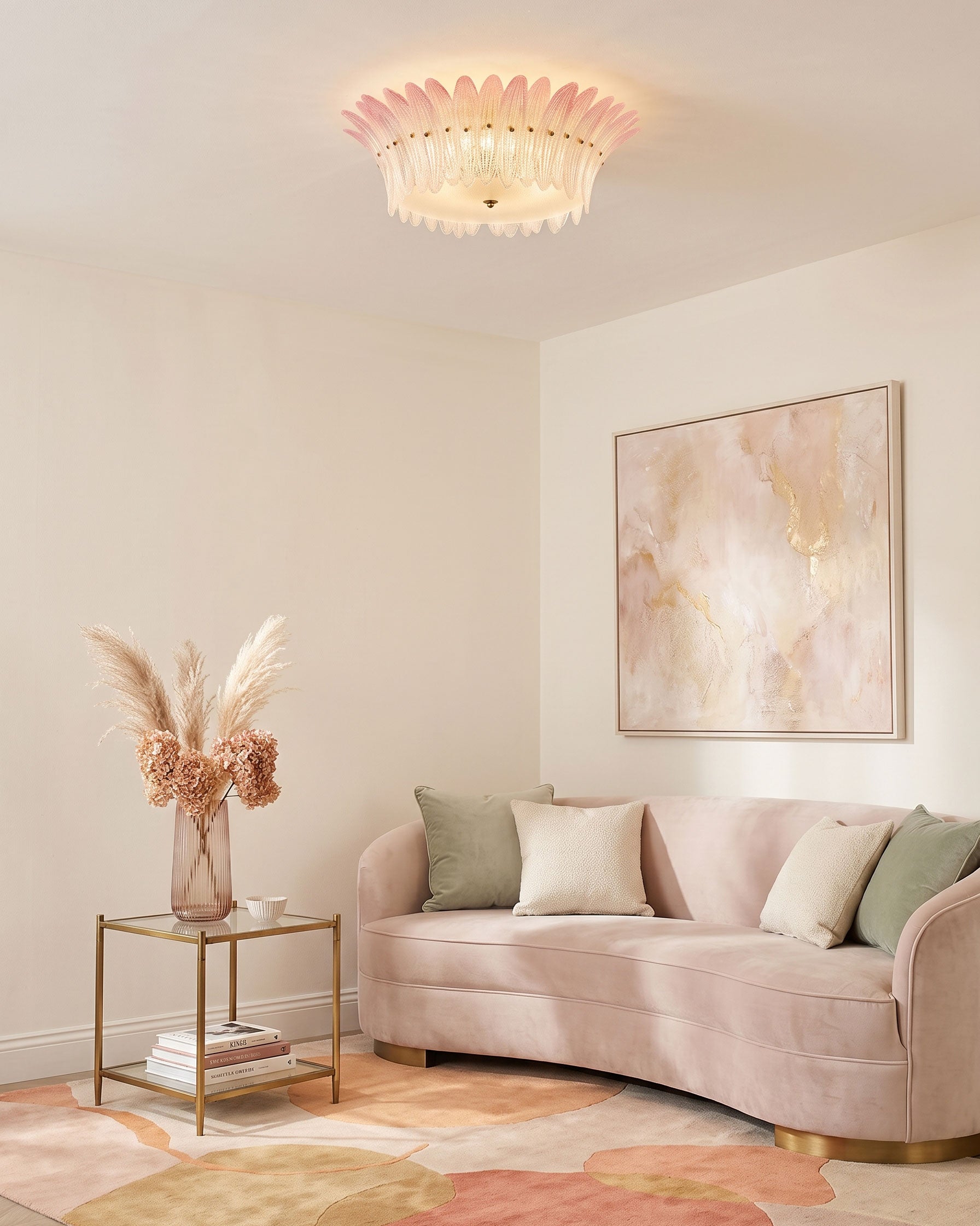 Paloma Pink Petal Flush Mount