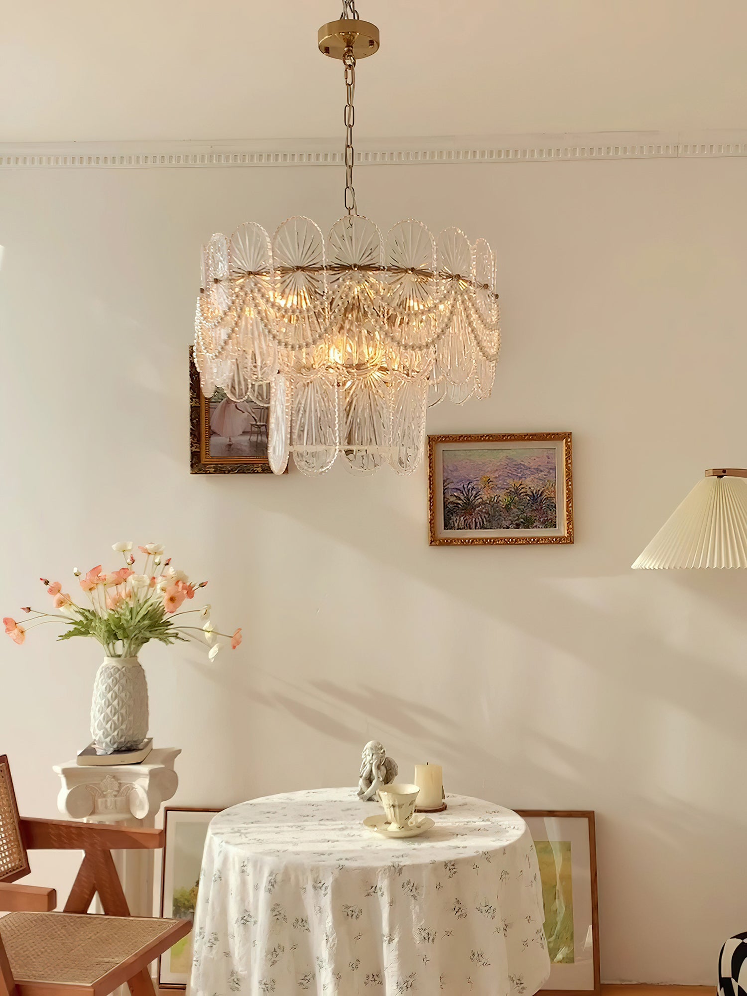 Pearl Glass Chandelier