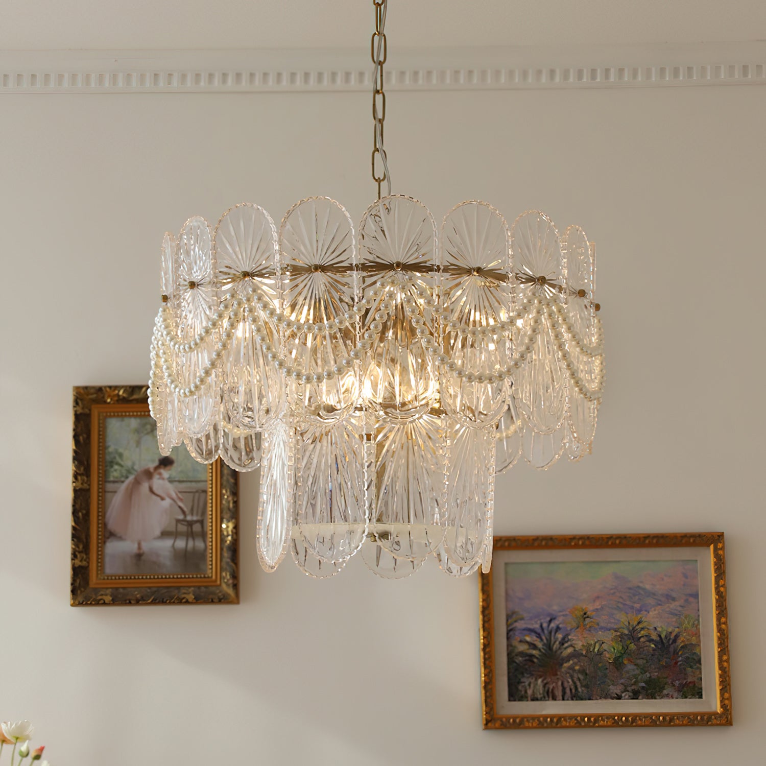 Pearl Glass Chandelier