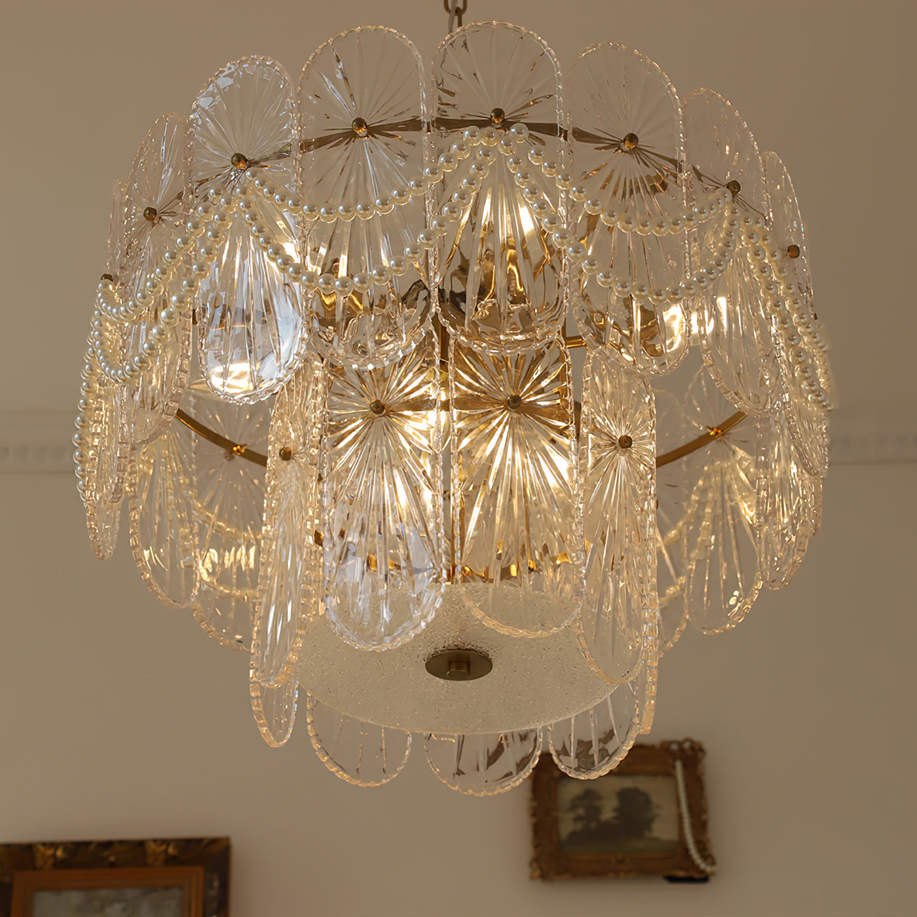 Pearl Glass Chandelier