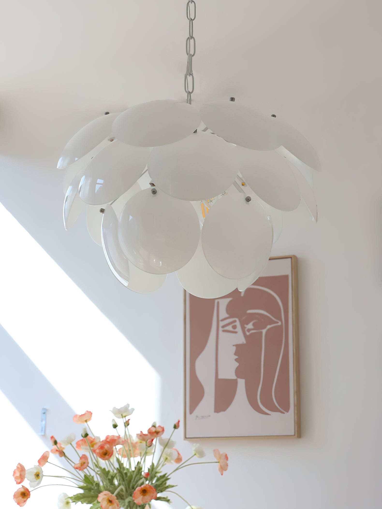 Pine Cones Glass Chandelier