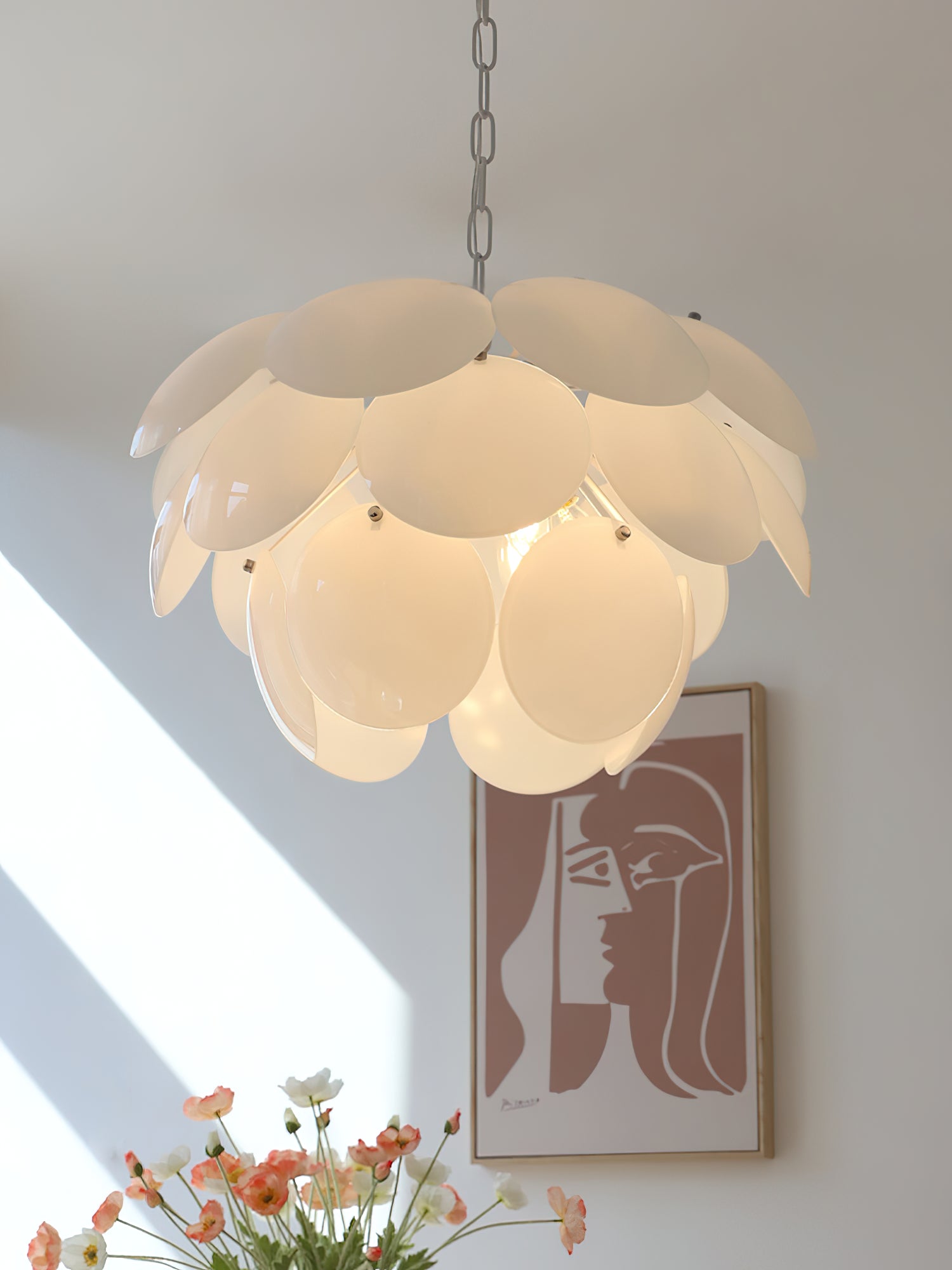 Pine Cones Glass Chandelier