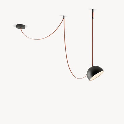 Lampadario Plus-minus Semispheres in Pelle