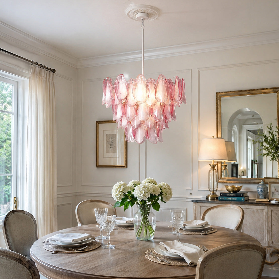 Elara Blush Petal Chandelier