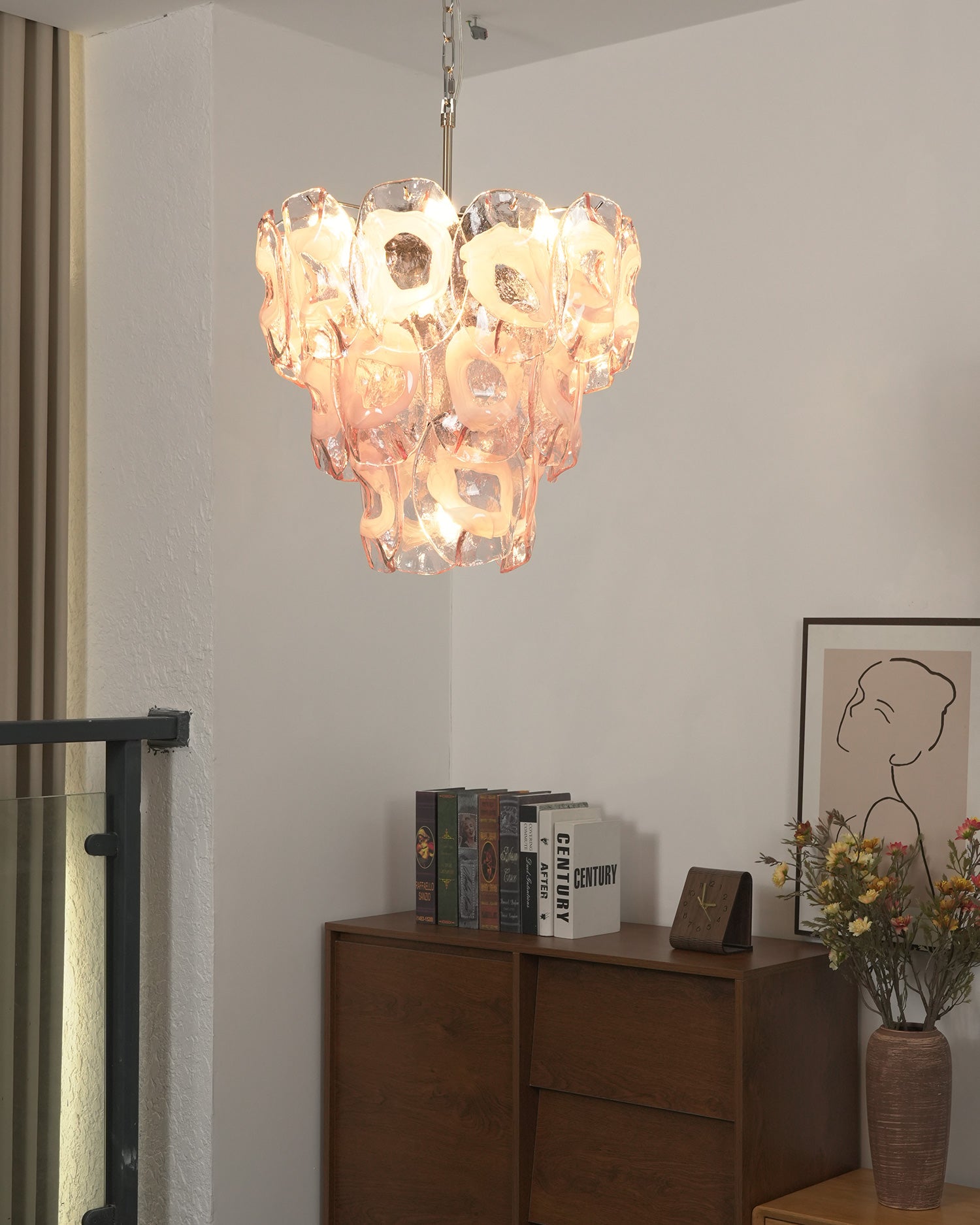 Fiorella Blush Petal Chandelier