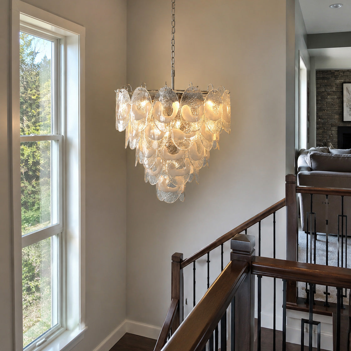 Lucera Tiered Art Glass Chandelier