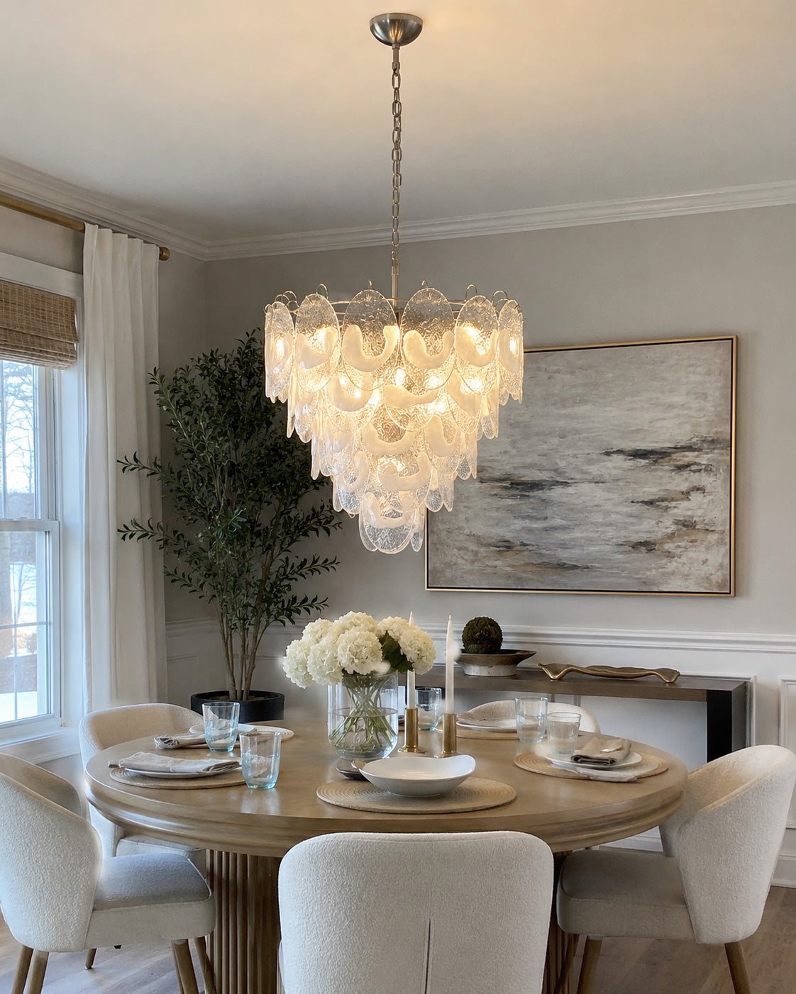 Lucera Tiered Art Glass Chandelier