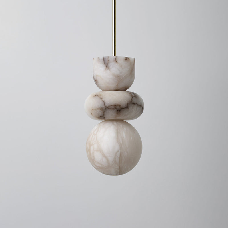 Alabaster Totem Pendant Lamp