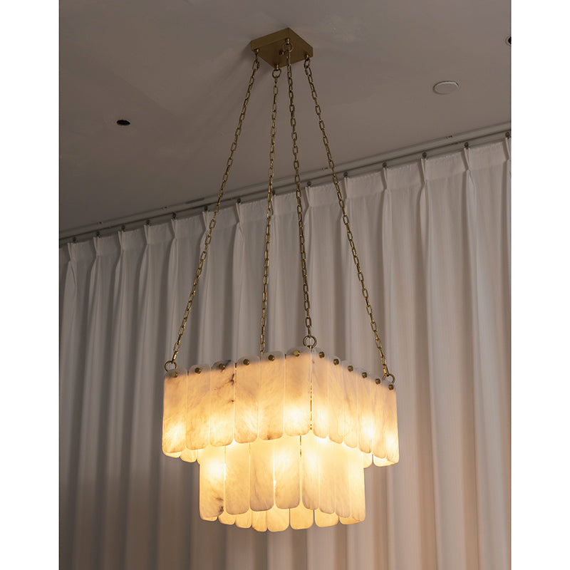 Arden Tiered Alabaster Chandelier