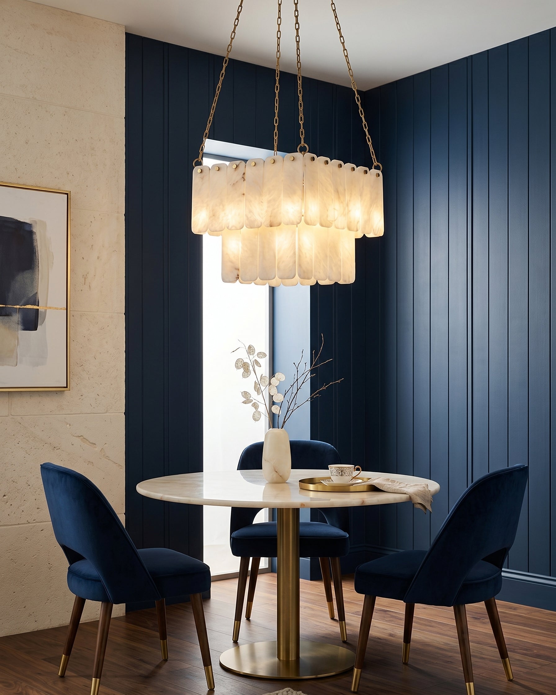 Arden Tiered Alabaster Chandelier