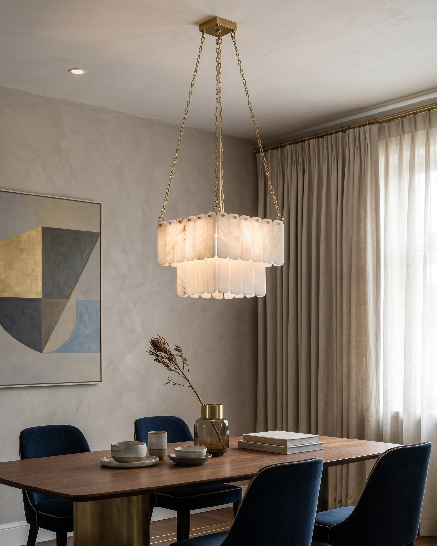 Arden Tiered Alabaster Chandelier