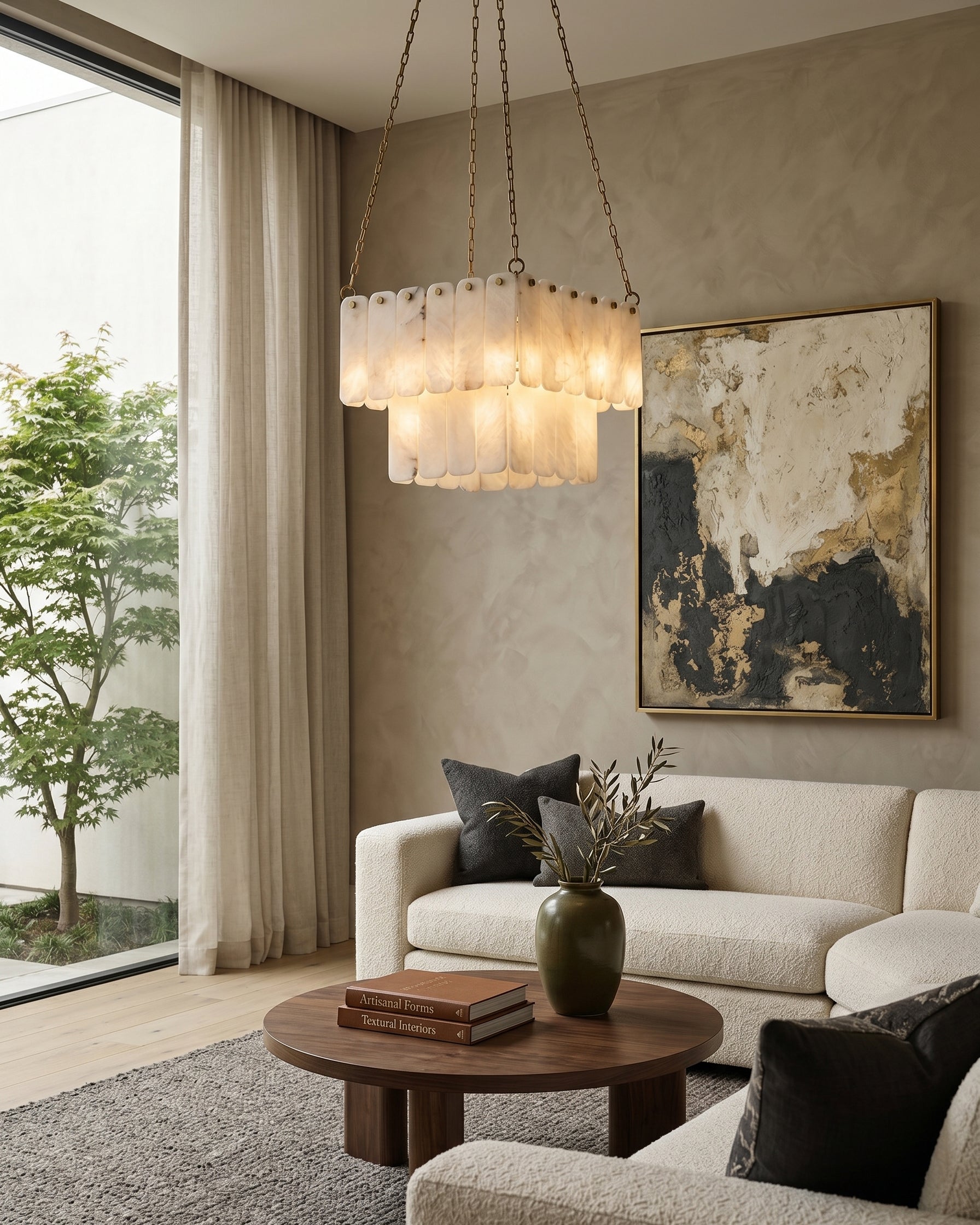 Arden Tiered Alabaster Chandelier