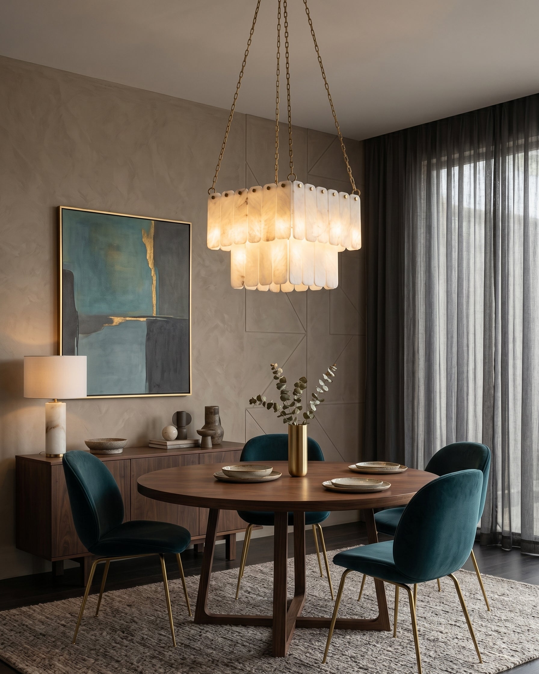 Arden Tiered Alabaster Chandelier