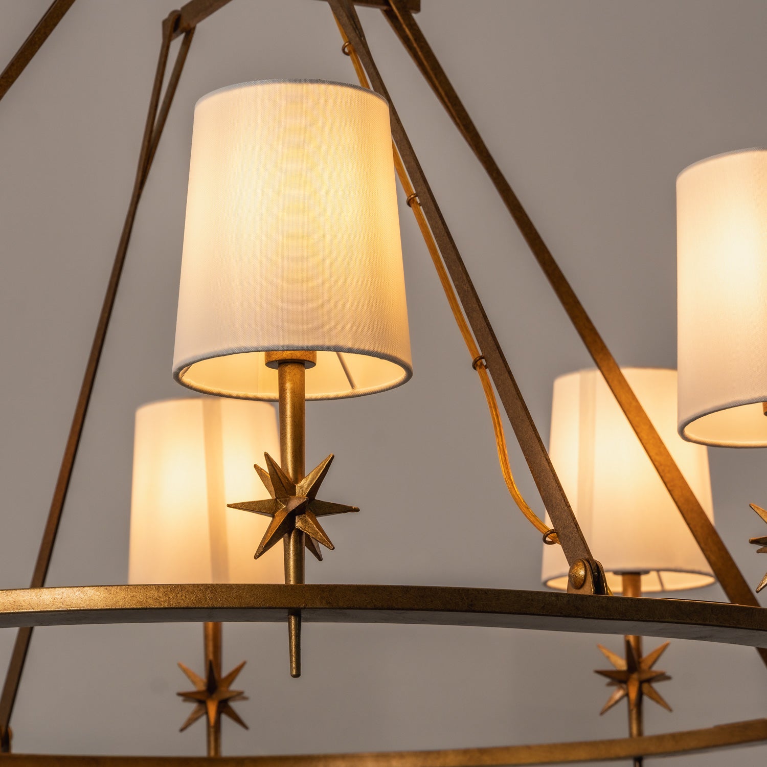 Astraea Star Wagon Wheel Chandelier