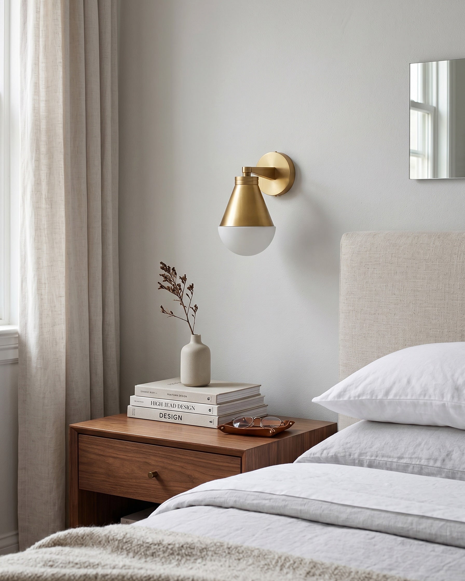 Aurelia Brass Cone Wall Sconce