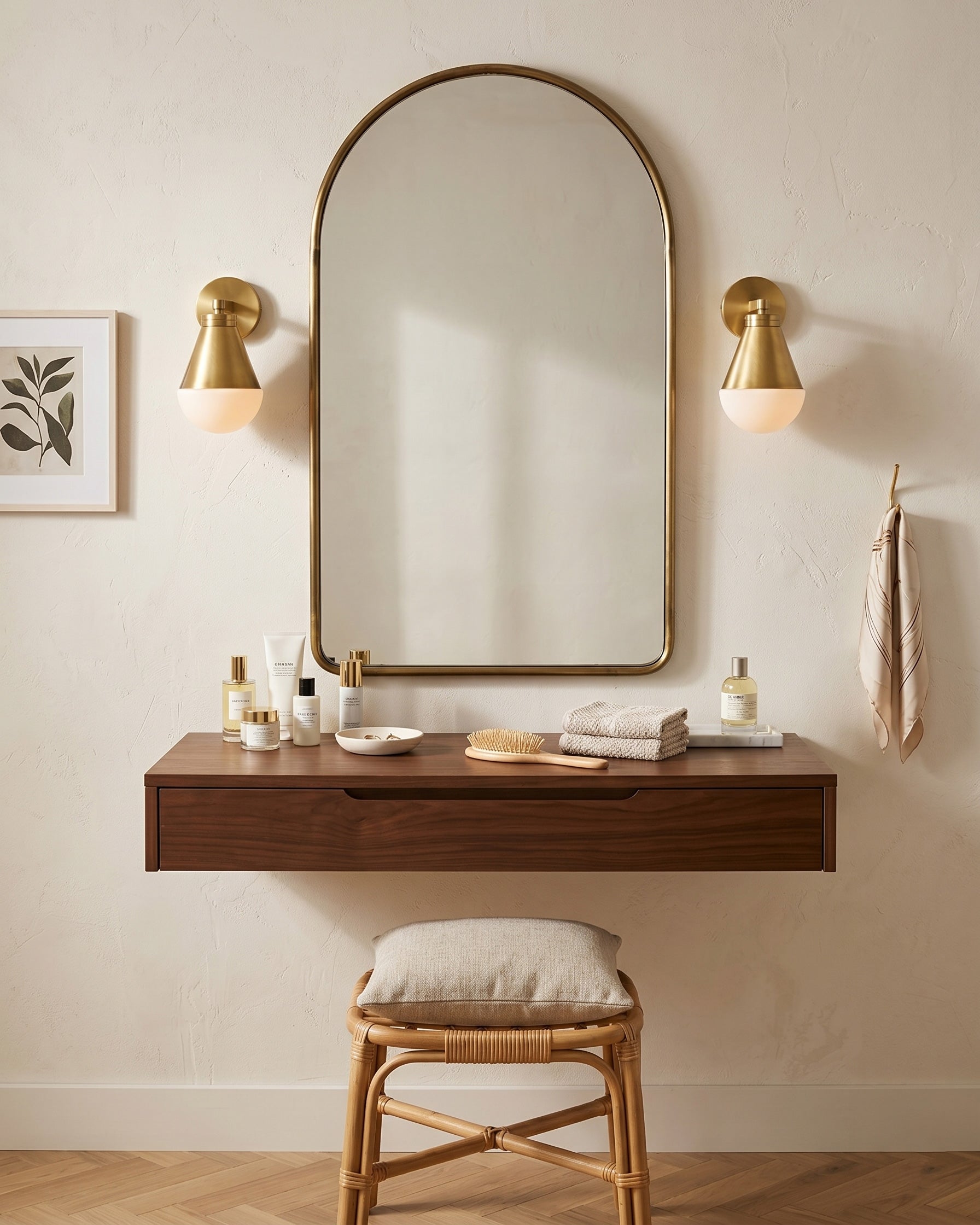 Aurelia Brass Cone Wall Sconce