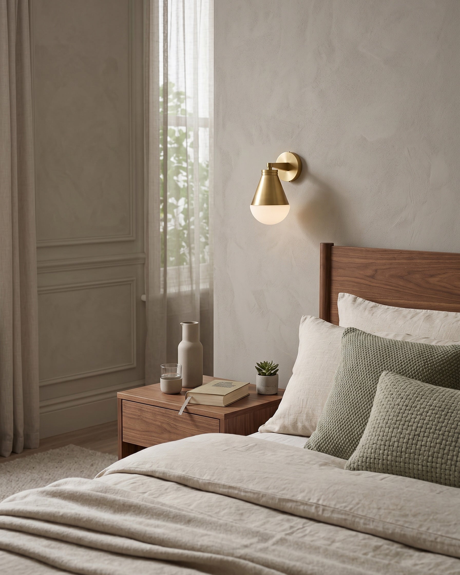 Aurelia Brass Cone Wall Sconce