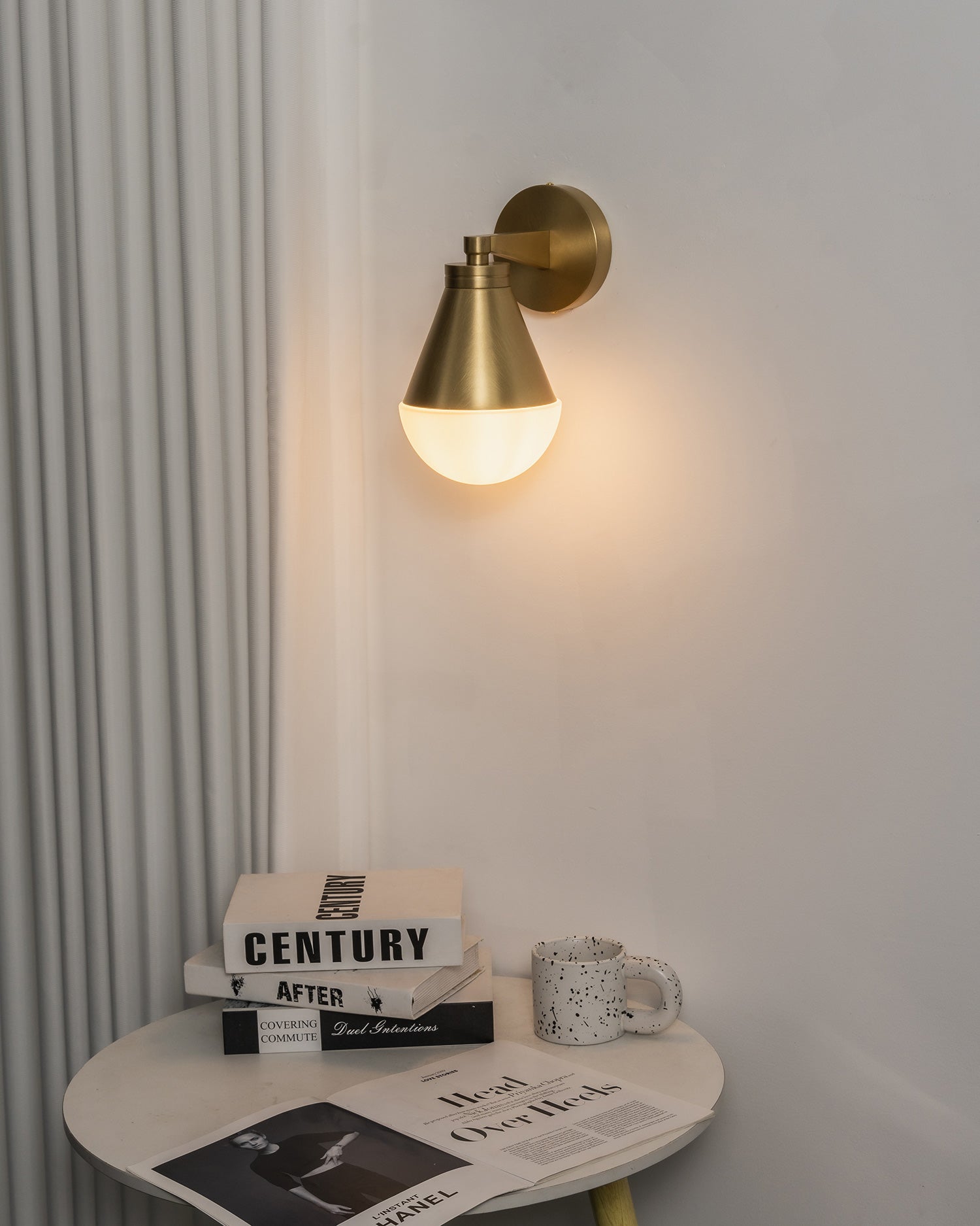 Aurelia Brass Cone Wall Sconce