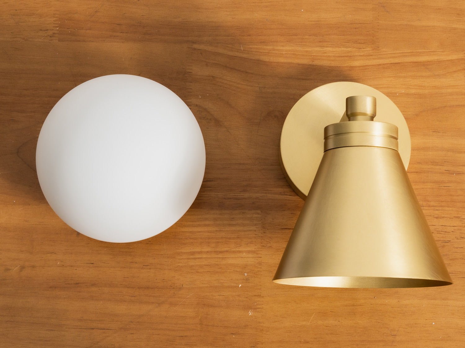 Aurelia Brass Cone Wall Sconce