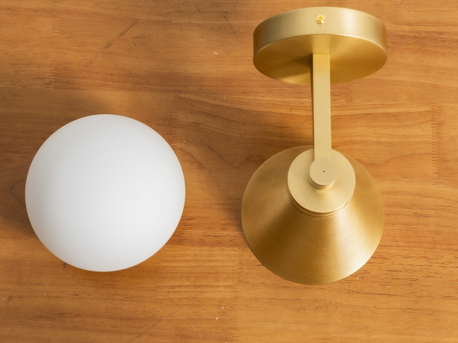 Aurelia Brass Cone Wall Sconce