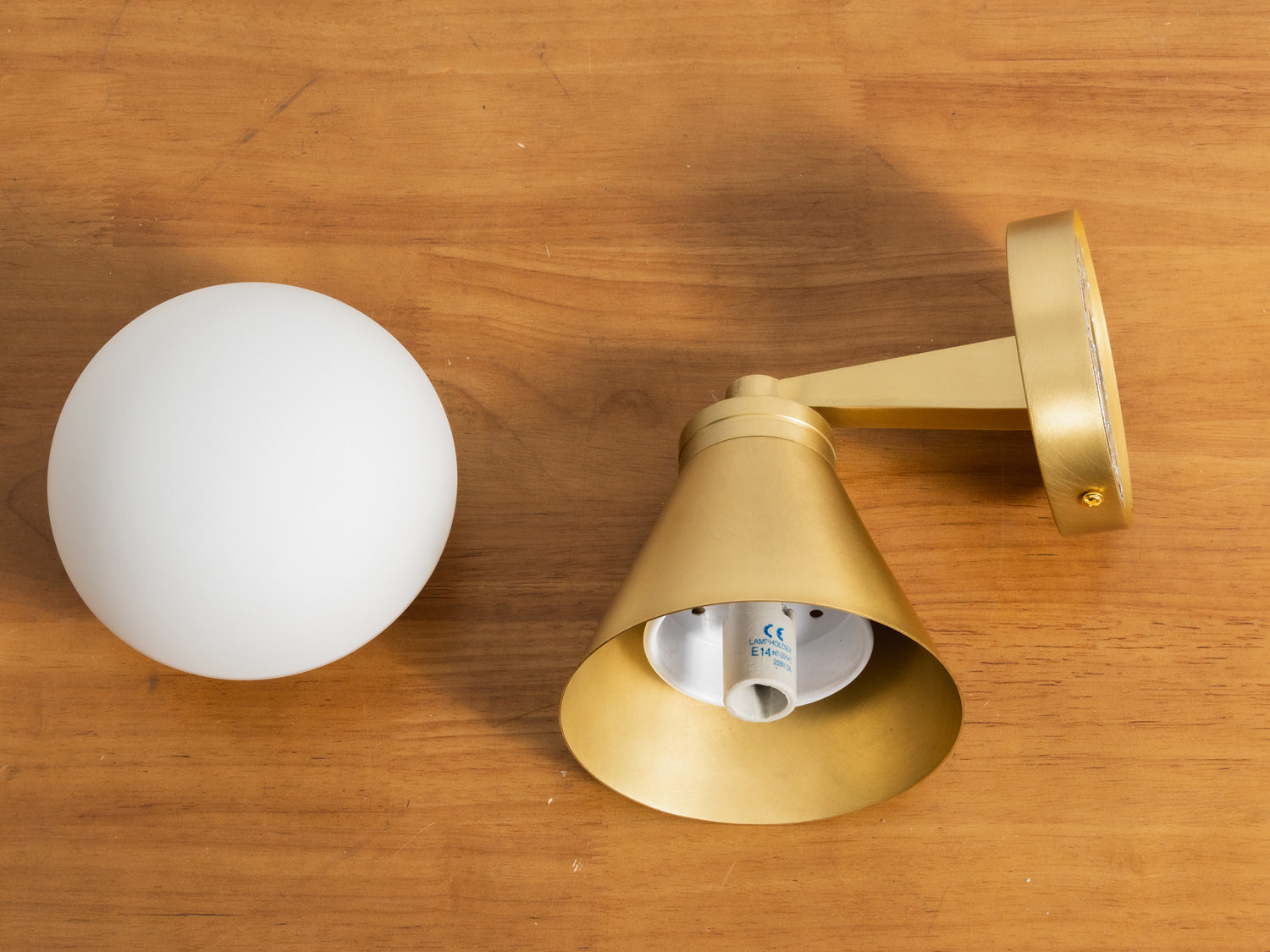 Aurelia Brass Cone Wall Sconce