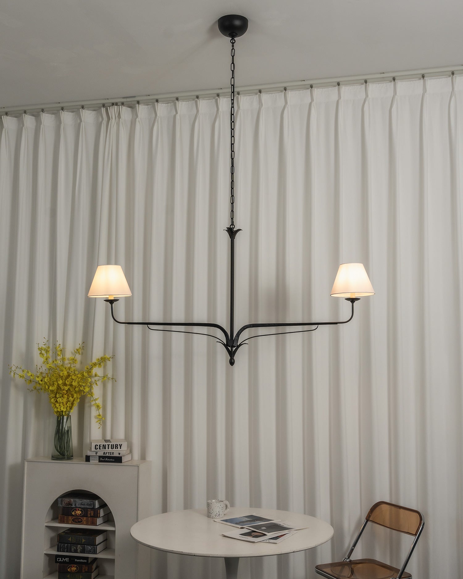 Aveline Wrought Iron Linear Chandelier