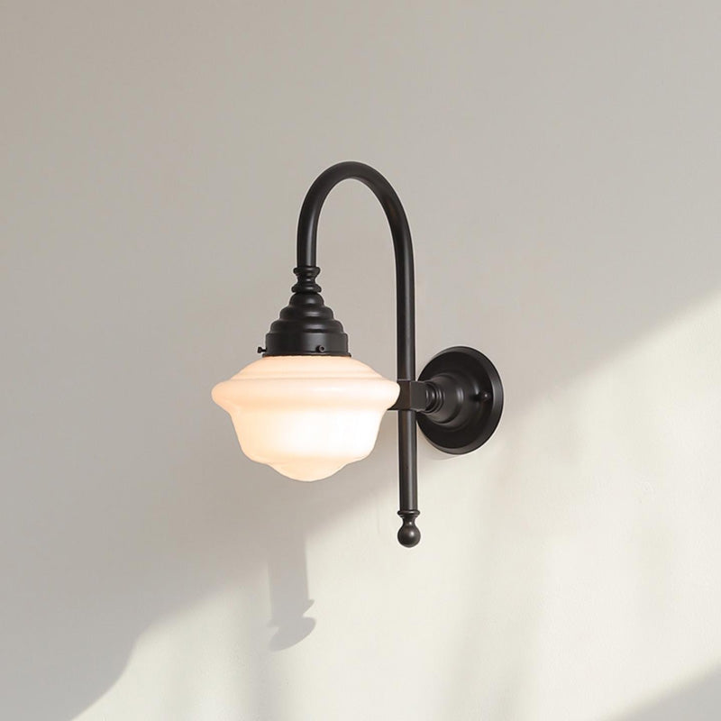 Avery Milk Glass Wall Sconce