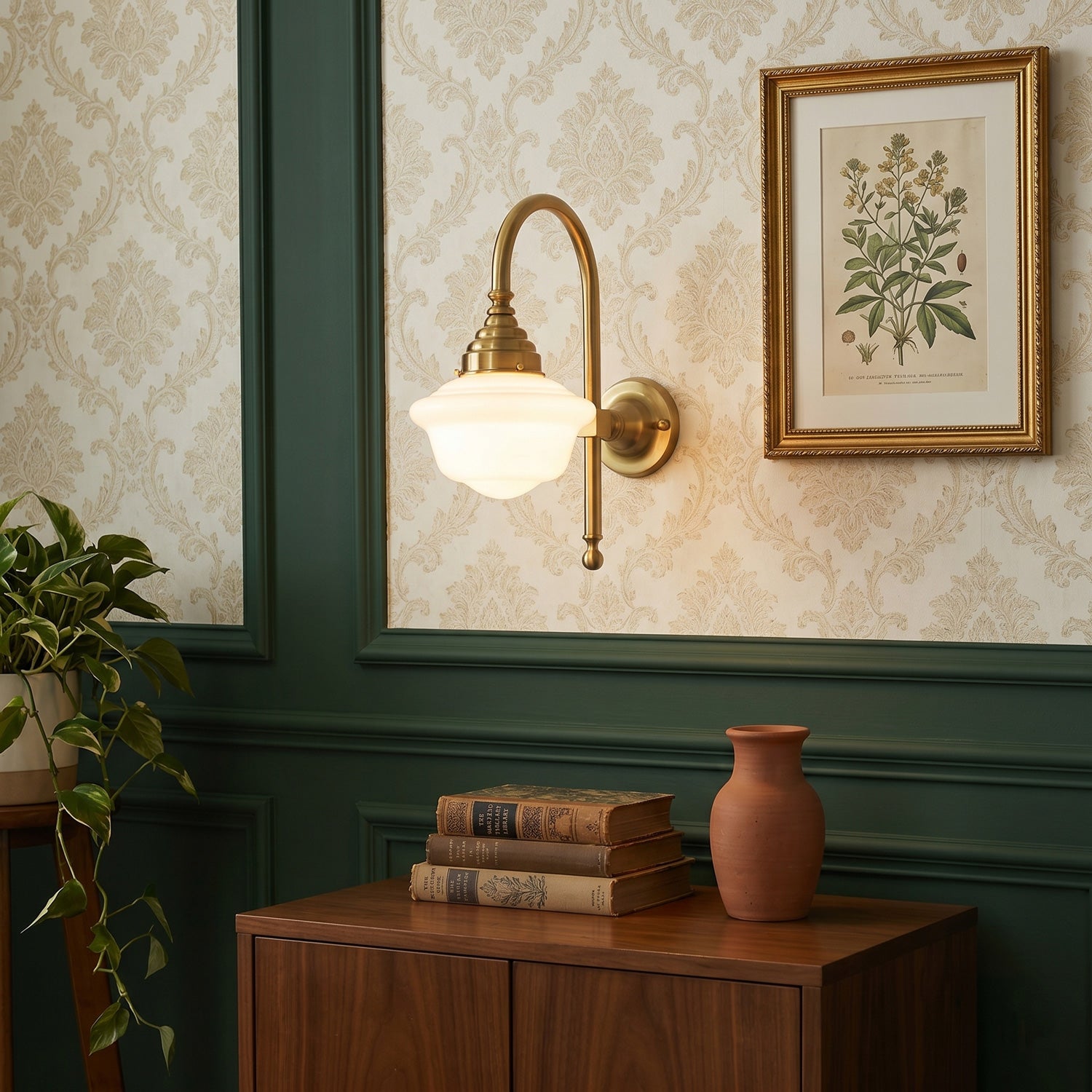 Avery Milk Glass Wall Sconce