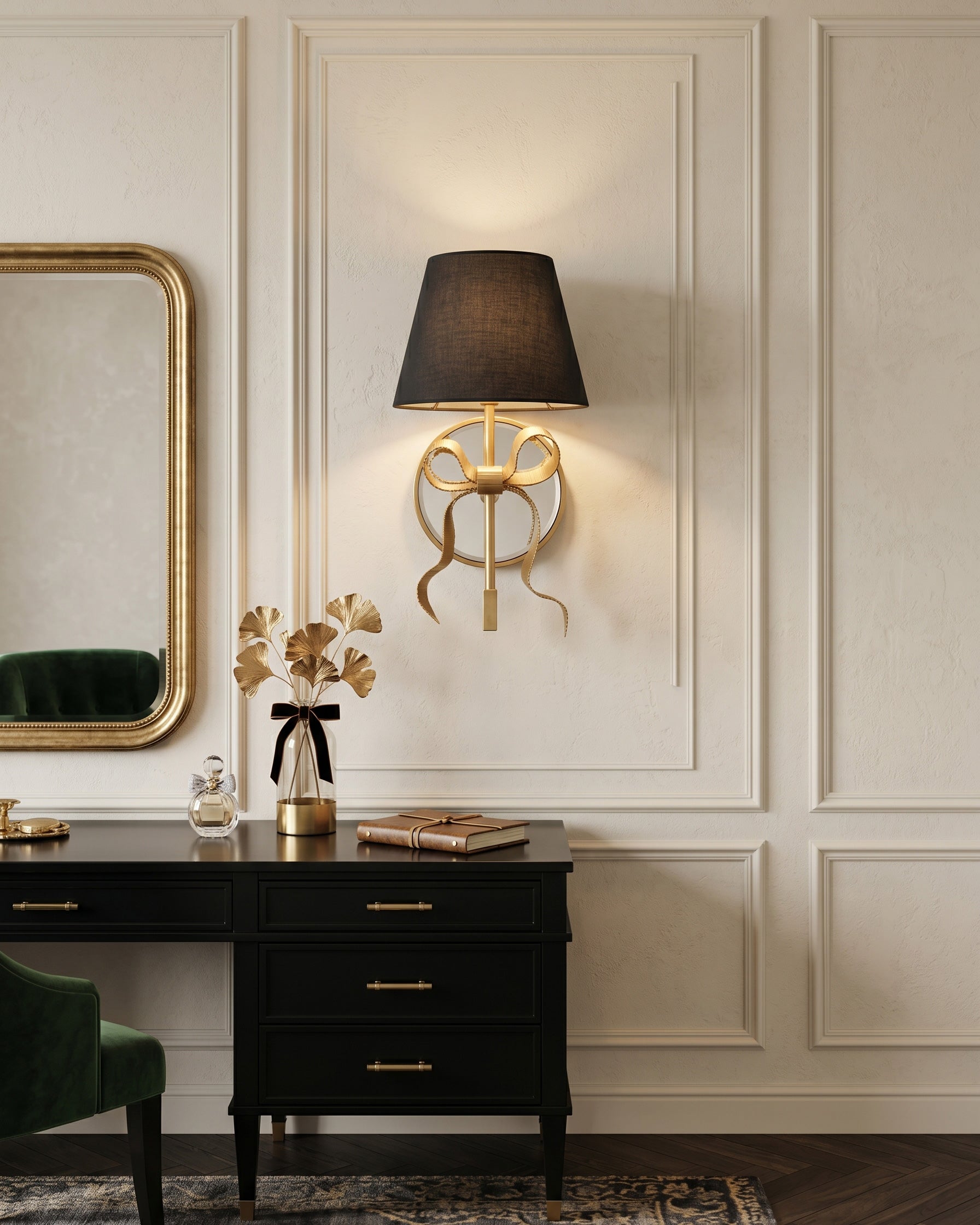 Colette Mirrored Bow Wall Sconce