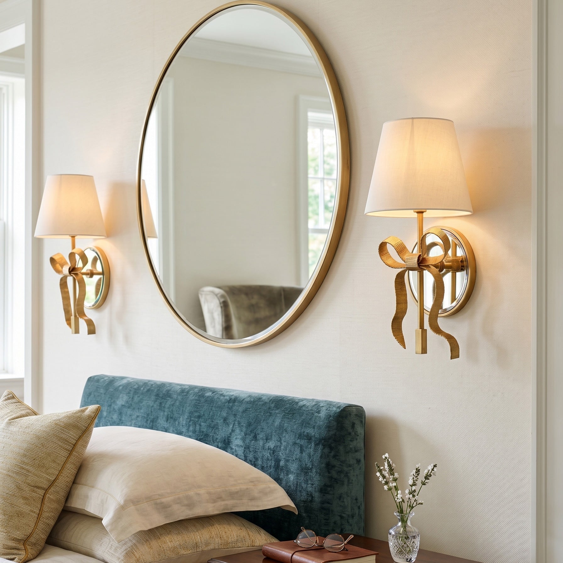 Colette Mirrored Bow Wall Sconce