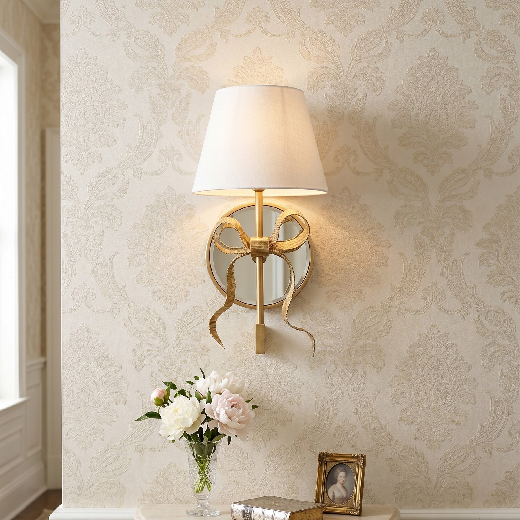 Colette Mirrored Bow Wall Sconce