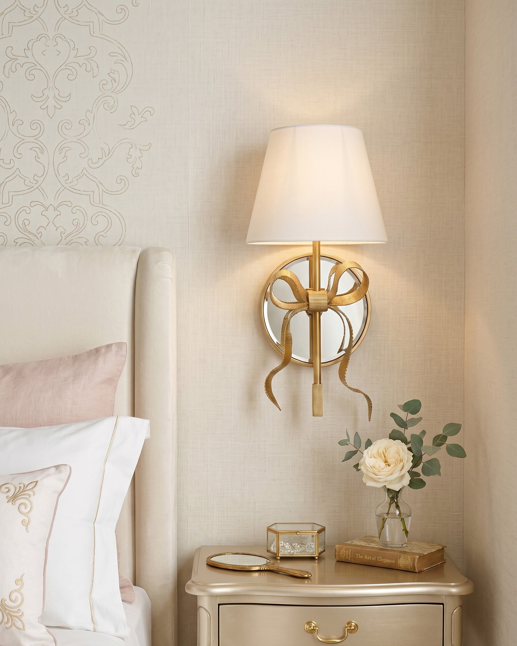 Colette Mirrored Bow Wall Sconce