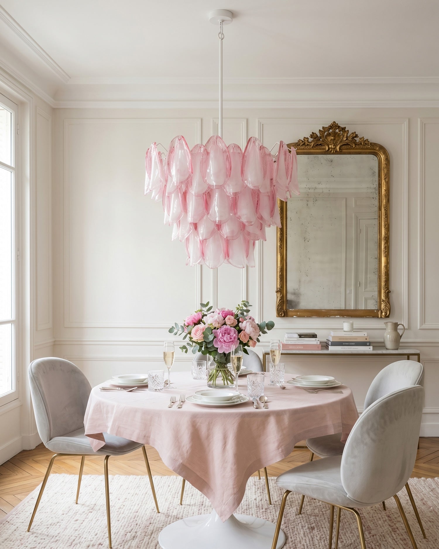 Elara Blush Petal Chandelier