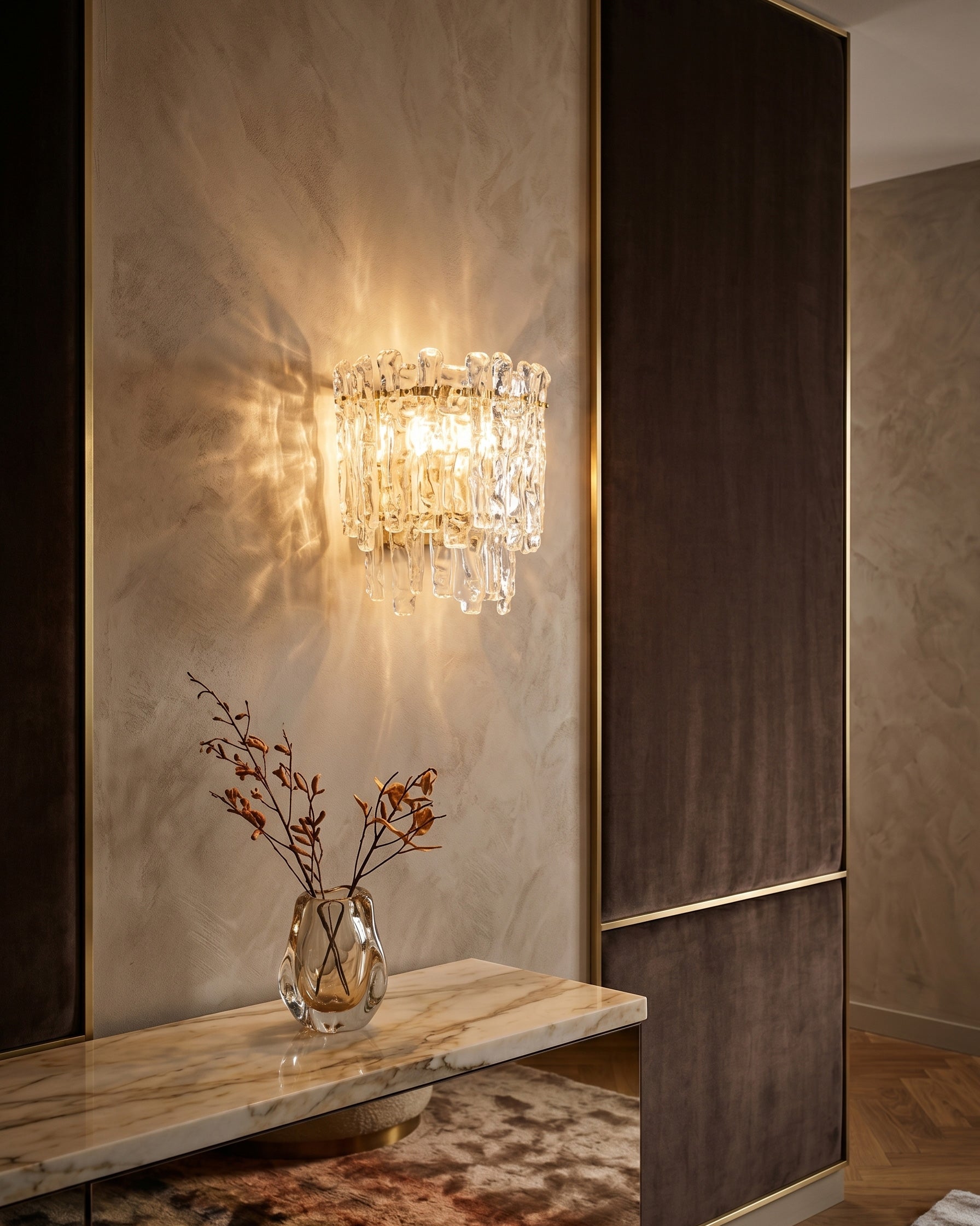 Elara Cast Glass Wall Sconce