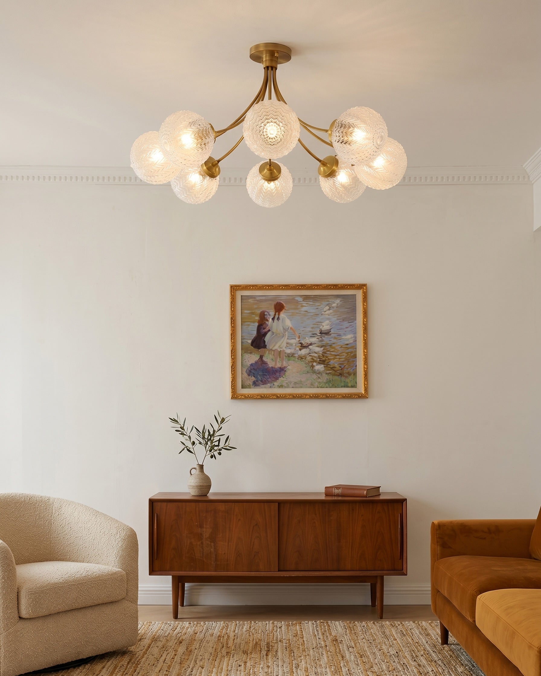 Elliot Textured Glass Flush Mount