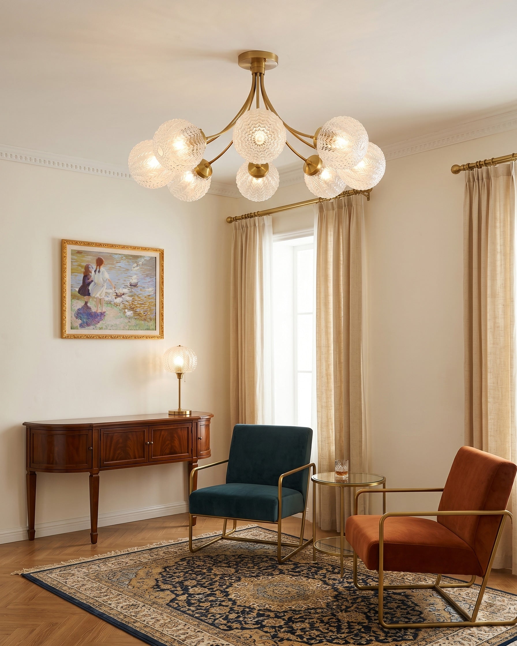 Elliot Textured Glass Flush Mount