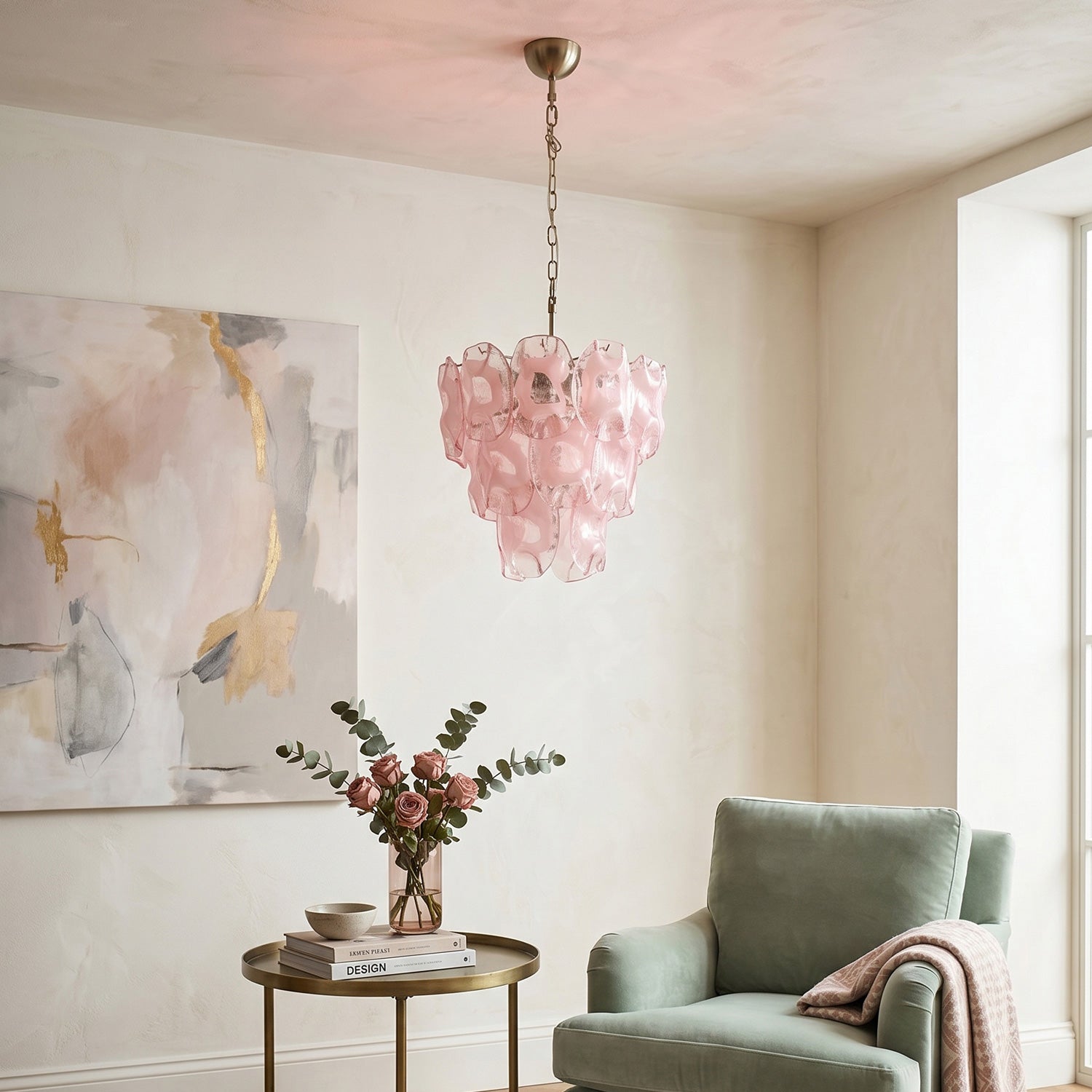 Fiorella Blush Petal Chandelier