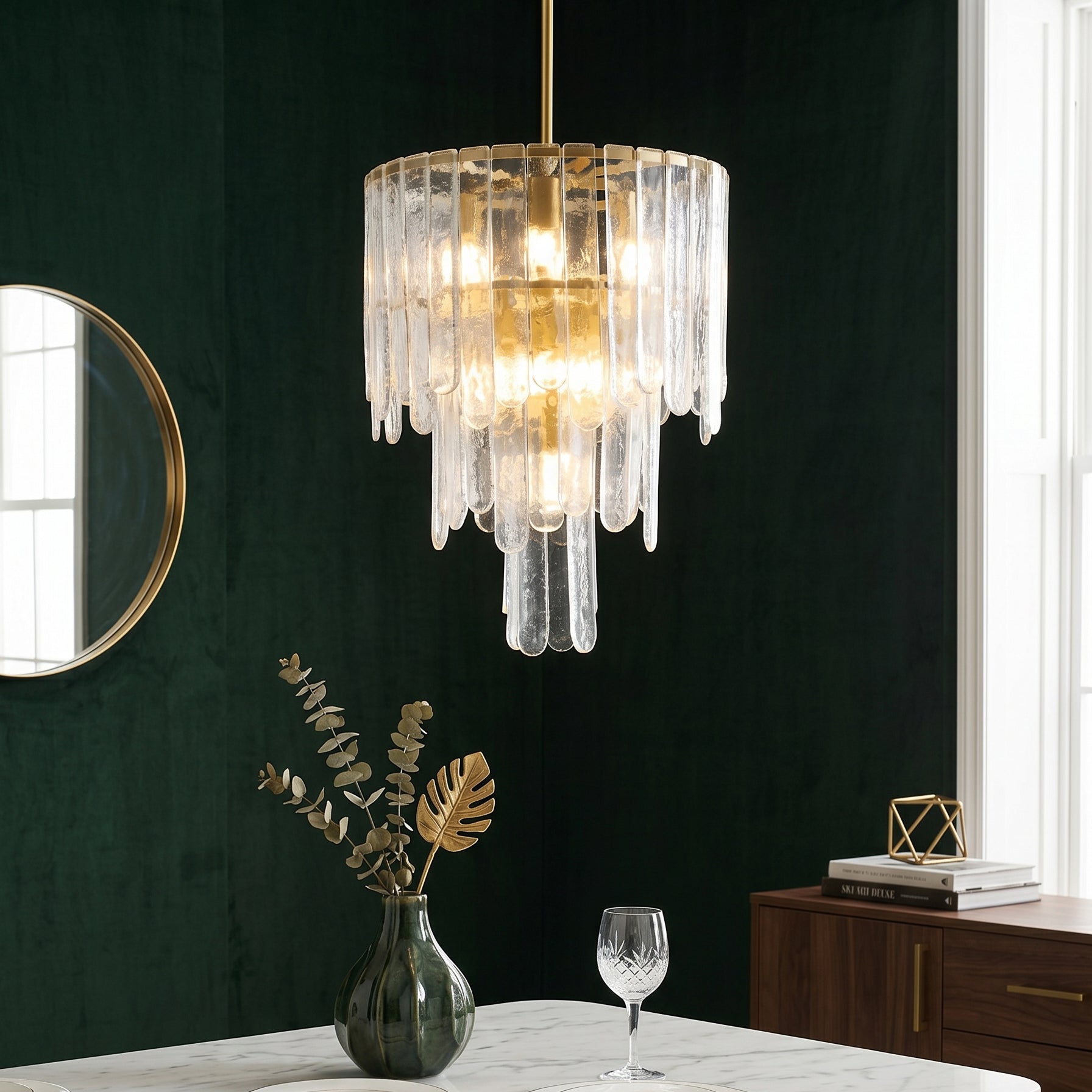 Glacier Tiered Glass Chandelier