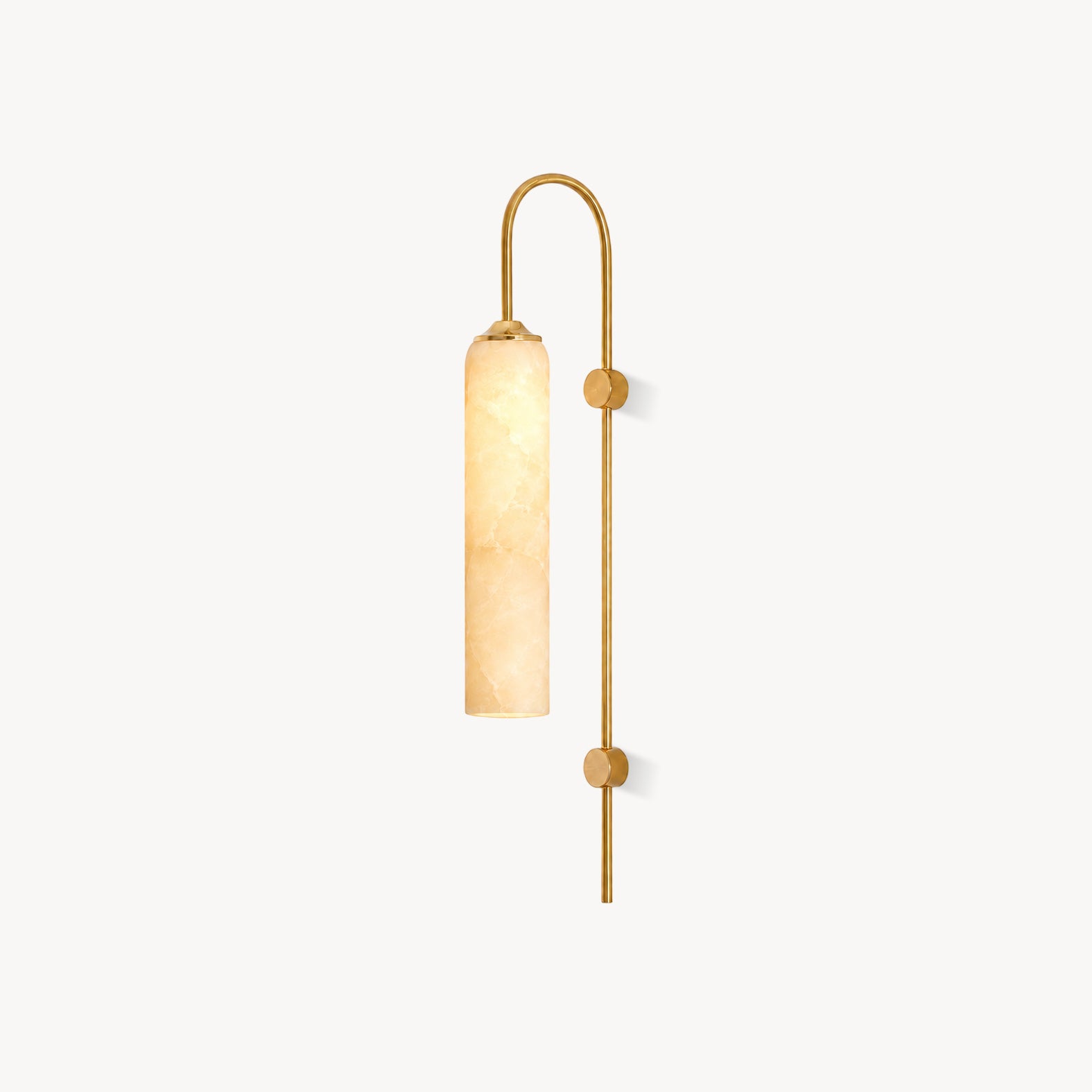 Float Long Tube Alabaster Wall Sconce