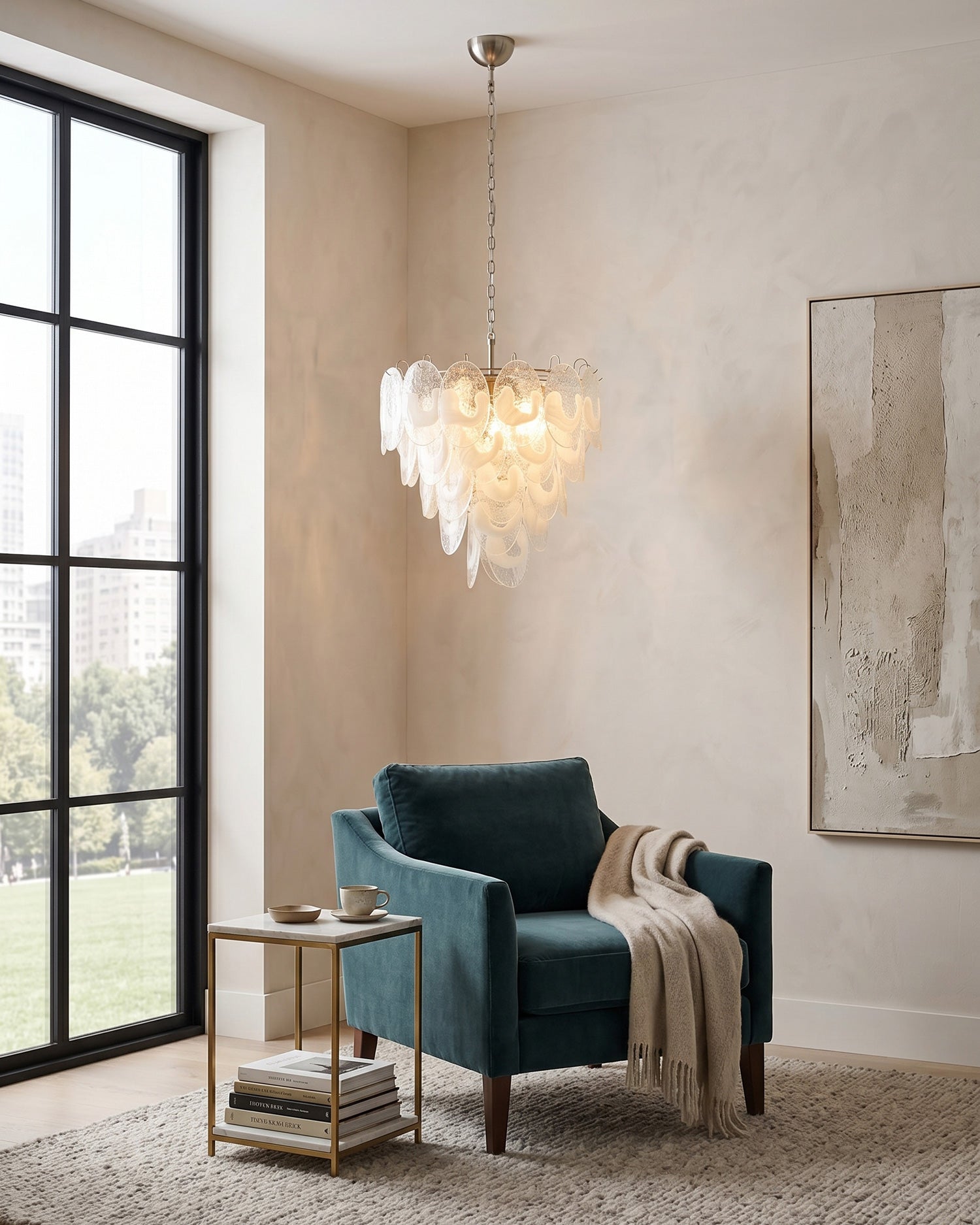 Lucera Tiered Art Glass Chandelier