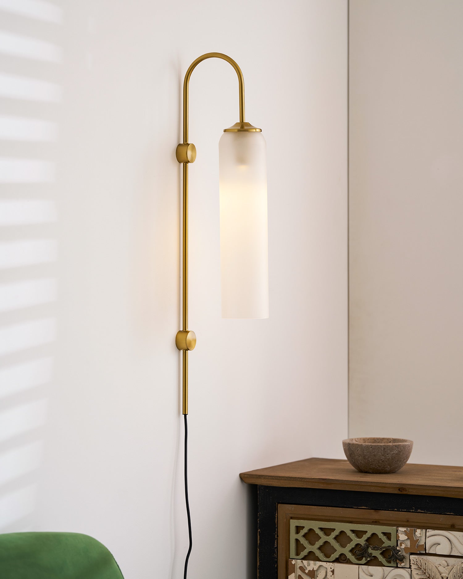 Modern Glass Plug-In Wall Lamp