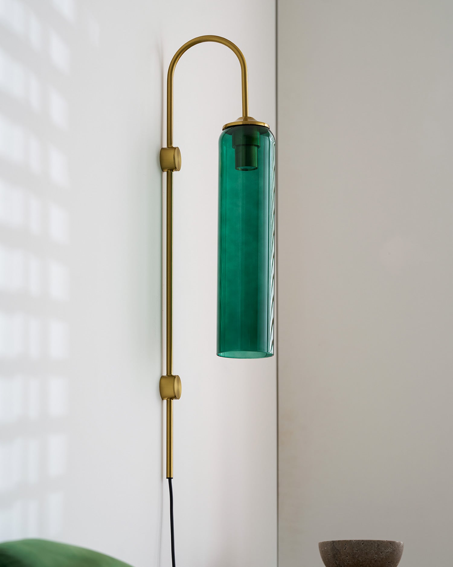Modern Glass Plug-In Wall Lamp